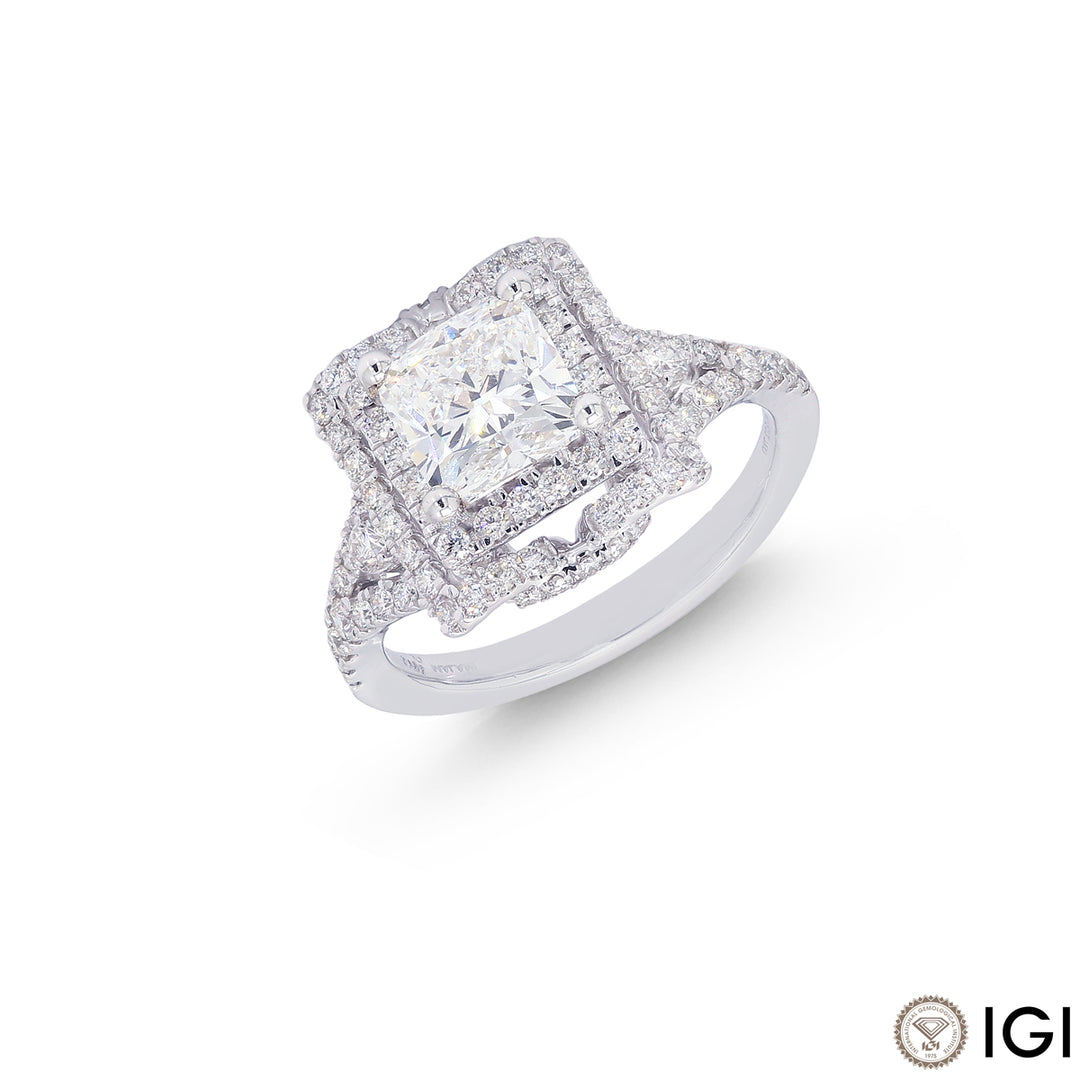 2.26CTW VVS1/D IGI Certified Lab Grown Diamond Ring in 18K White Gold