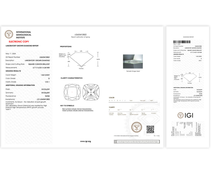 2.26CTW VVS1/D IGI Certified Lab Grown Diamond Ring in 18K White Gold