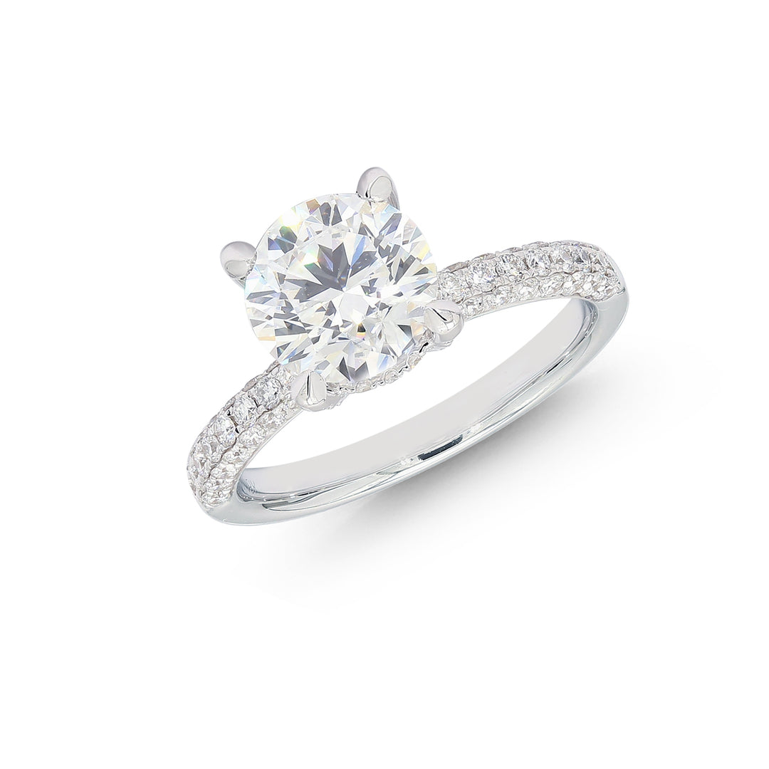 2.77CTW VVS1/E IGI Certified Lab Grown Diamond Ring in 18K White Gold