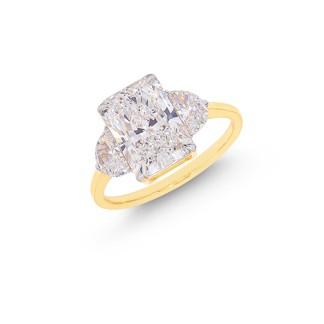 3.55CTW VVS/EF IGI Certified Lab Grown Diamond Ring in 18K Gold