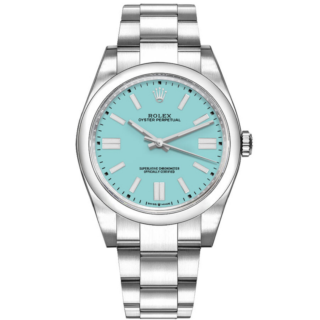 Oyster Perpetual 41 Custom Blue Tiffany Dial Stainless Steel Automatic Watch