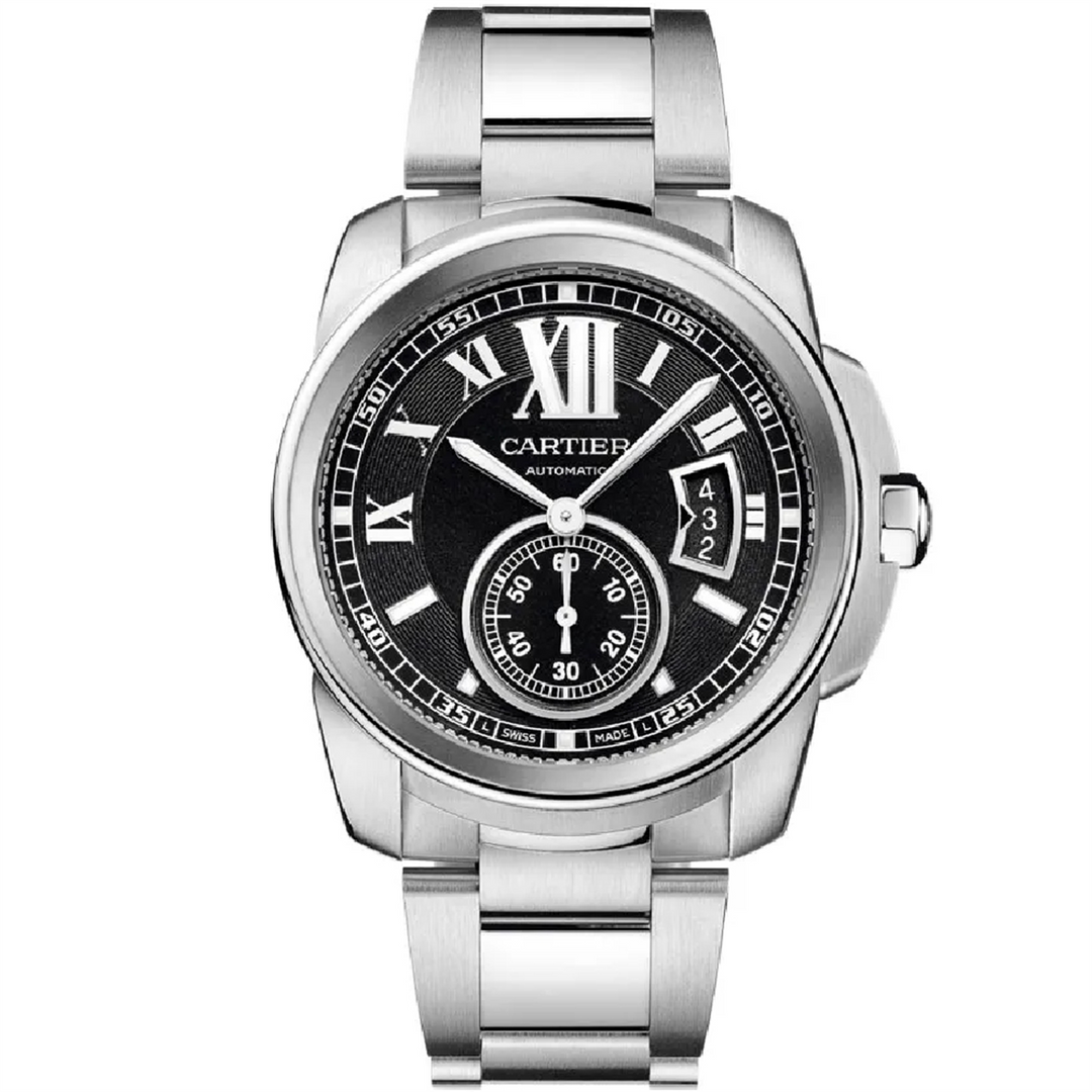 Cartier Calibre 42 Stainless Steel Black Dial  Automatic Watch