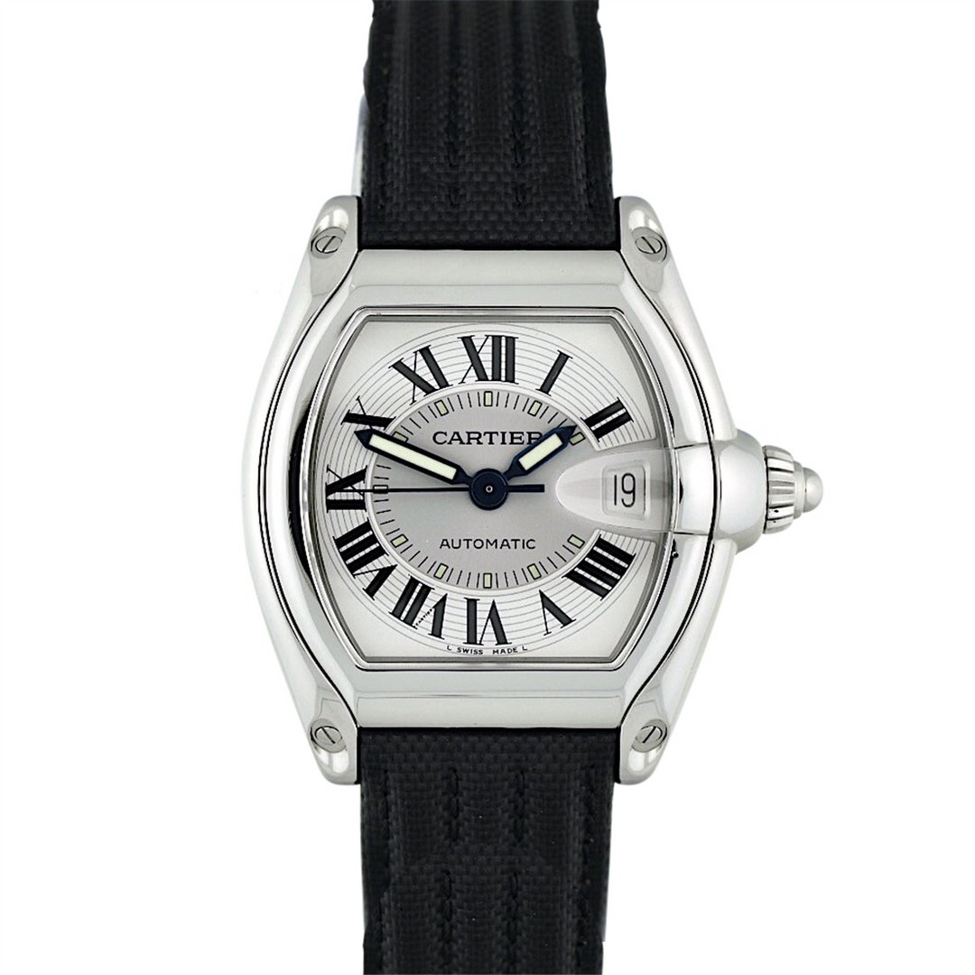 Cartier Roadster Large Stainless Steel Automatic Nylon Strap