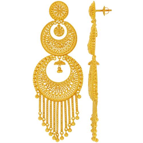 Southern Splendor - Pearls & Gem Chandbali Earrings – Sneha Rateria Store