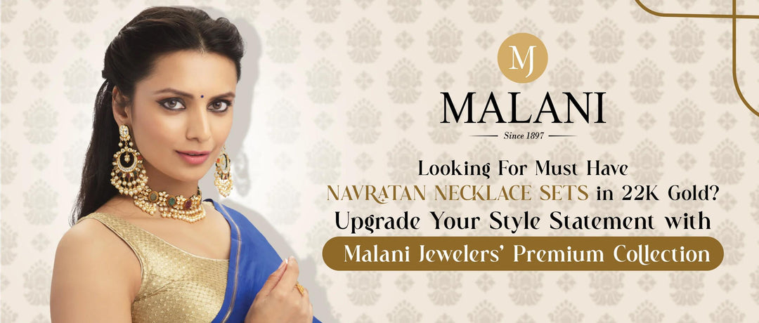Indulge in Unparalleled Luxury with Our Navratan Necklace Set Designs in 22K Gold