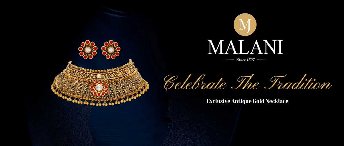 Antique Gold Traditional Indian Jewelry by Malani Jewelers