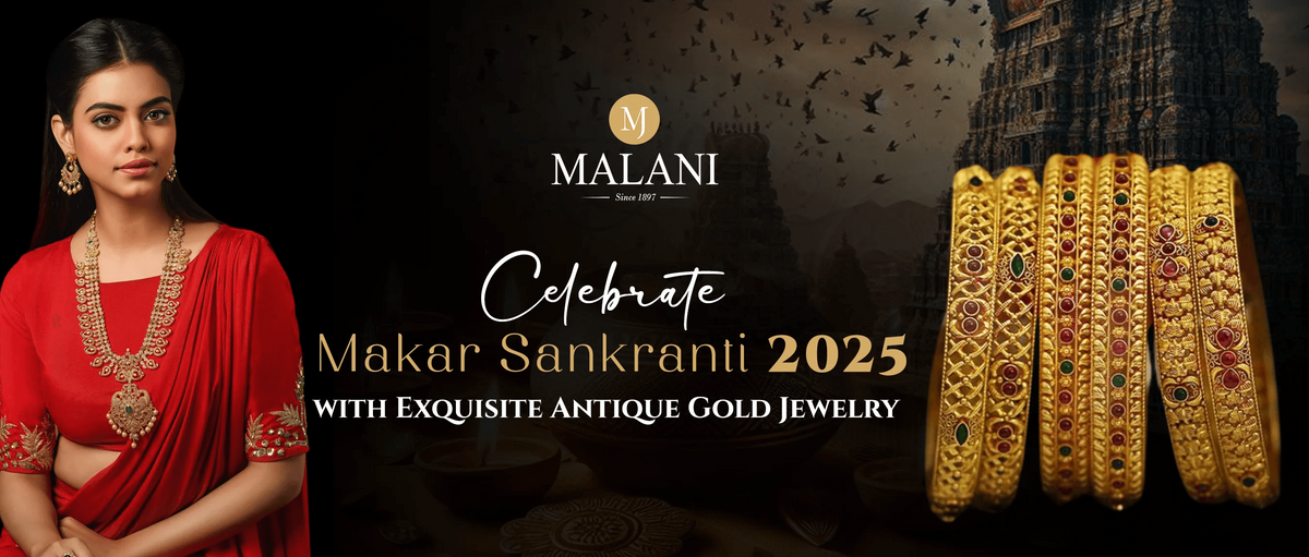 Celebrate Makar Sankranti 2025 with Exquisite Antique Gold Jewelry