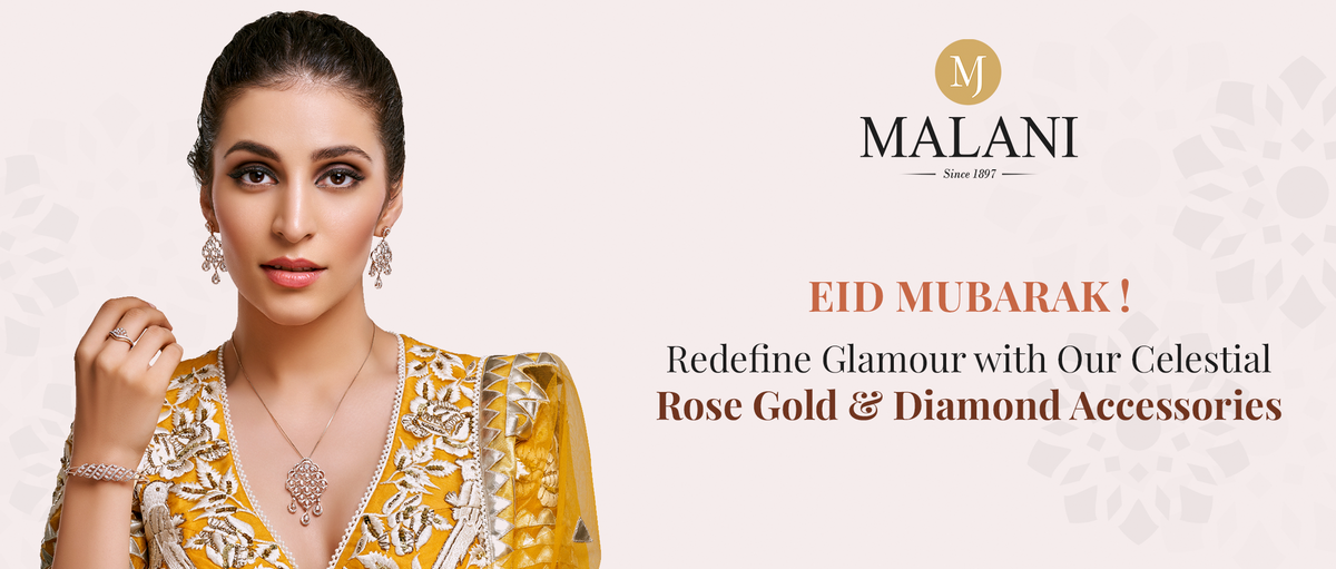 Eid Mubarak! Elevate the Festive Look with Our Rose Gold & Diamond Accessories that Radiate Elegance