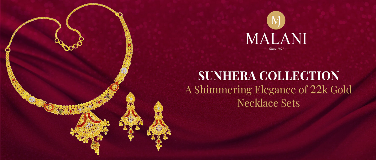 Embellish Your Neckline with Versatile 22k Gold Necklace Sets From Our Sunhera Collection