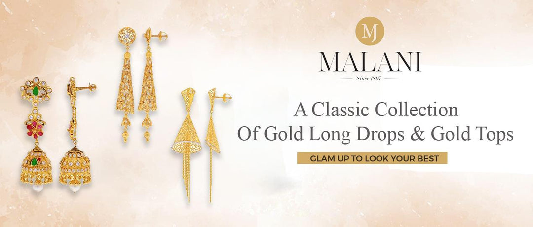 Top 6 Gold Long Drops & Gold Tops Designs to Make Your Outfit Look Picture-Perfect