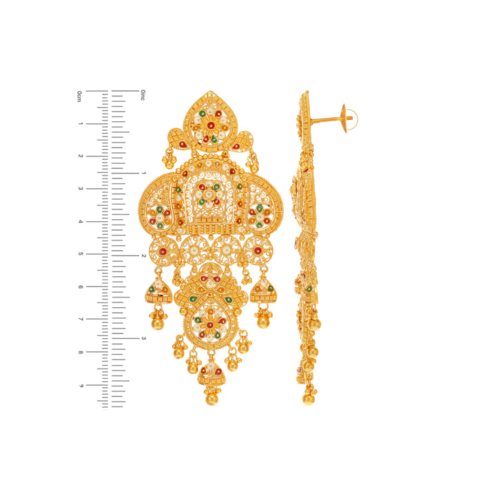 Alluring Minakari Patta Haarm in 22K Gold