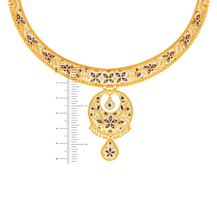 Gorgeous Minakari Necklace Set in 22K Gold