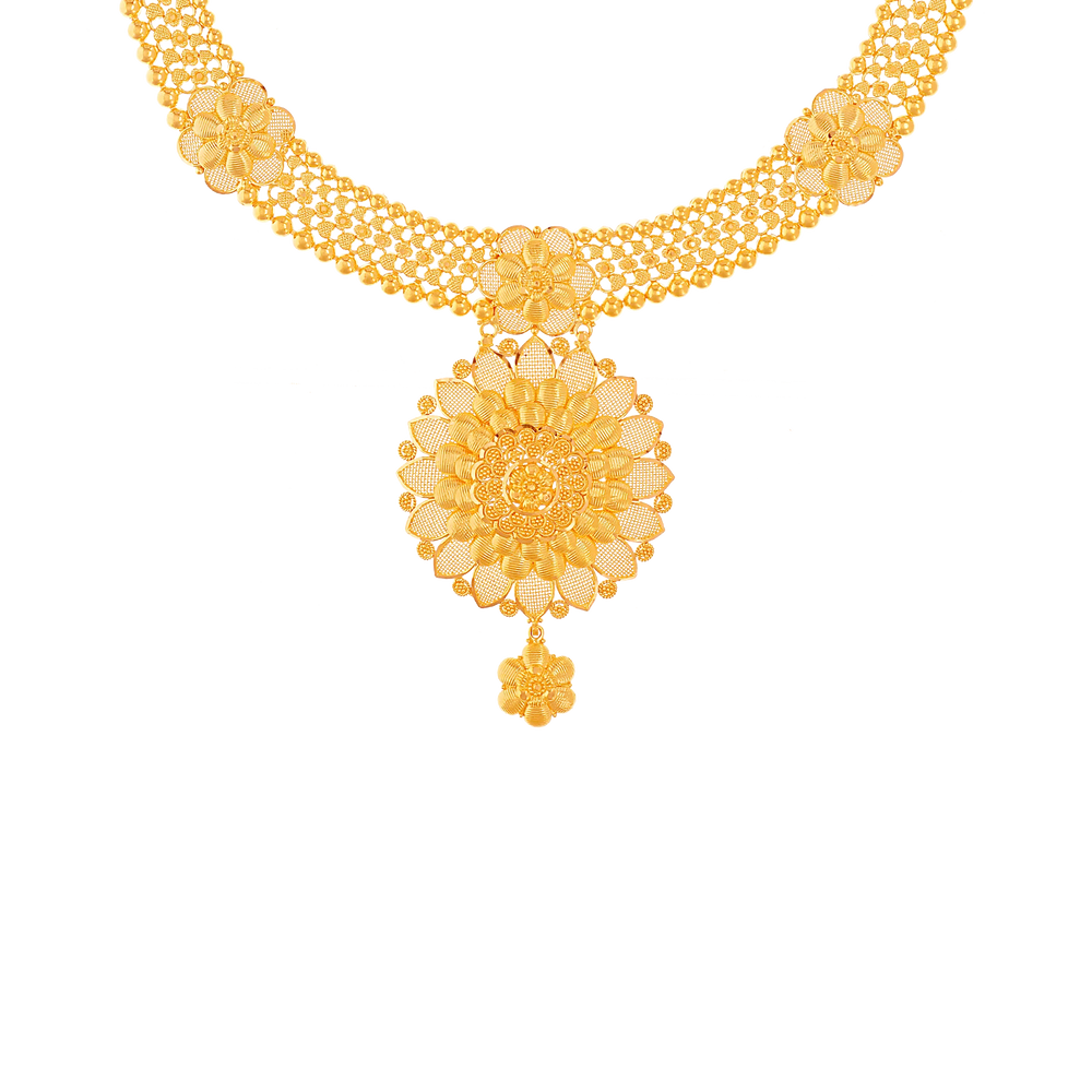 Opulent Necklace Set in 22K Gold