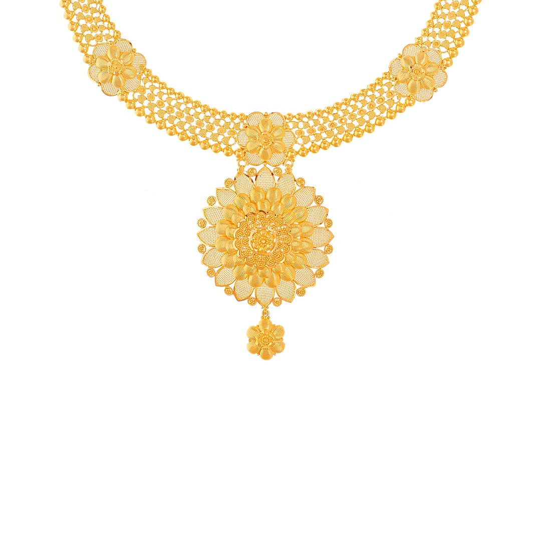 Opulent Necklace Set in 22K Gold