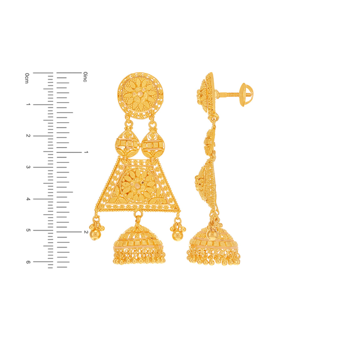 Artistic Choker Set in 22K Gold