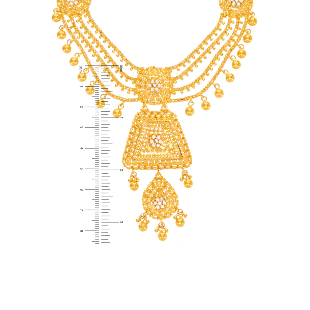 Precious Paata Haaram With Gemstone in 22K Gold