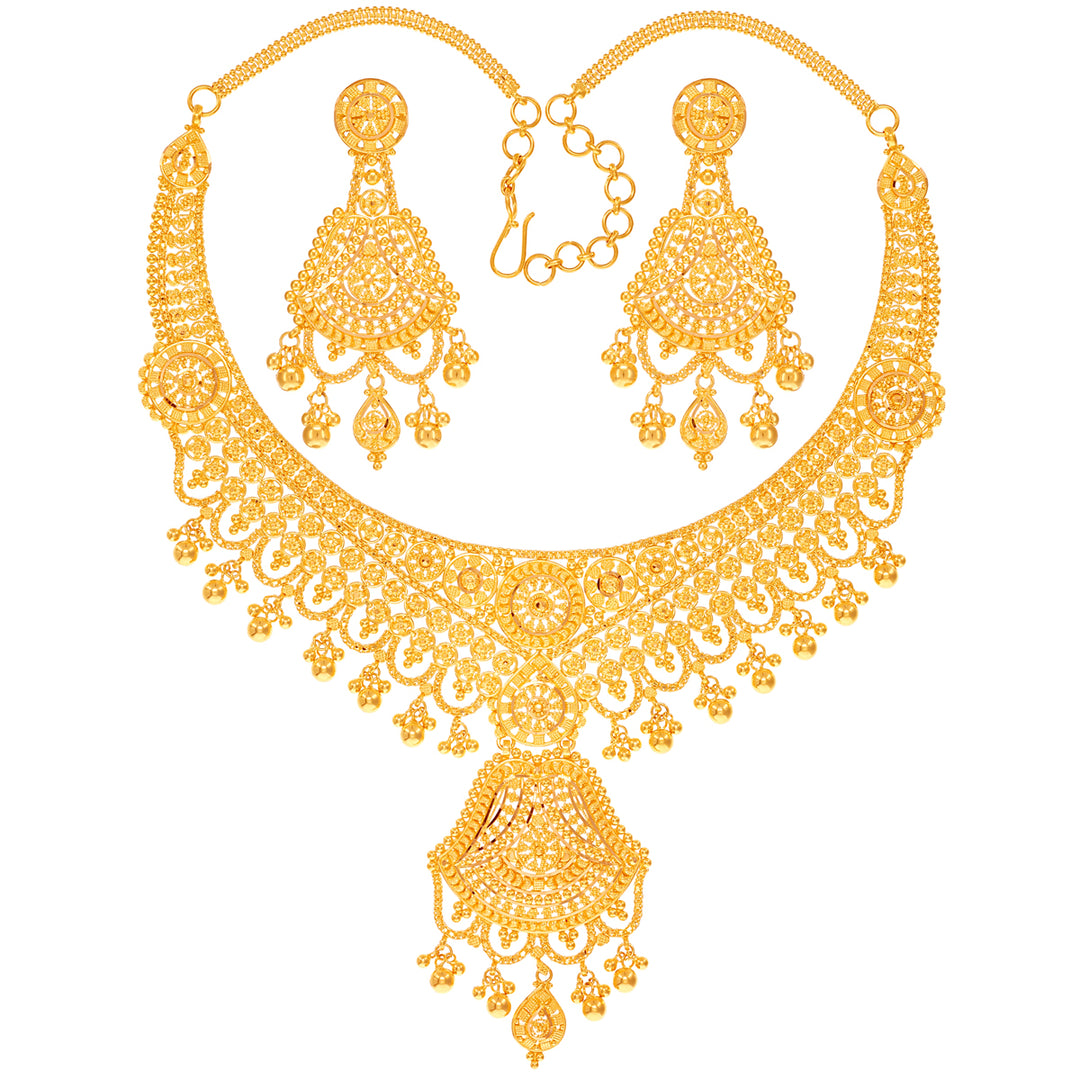 Gorgeous Necklace Set in 22K Gold
