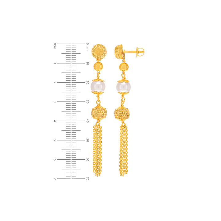 Precious Ball Patta Haar With Gemstones in 22K Gold