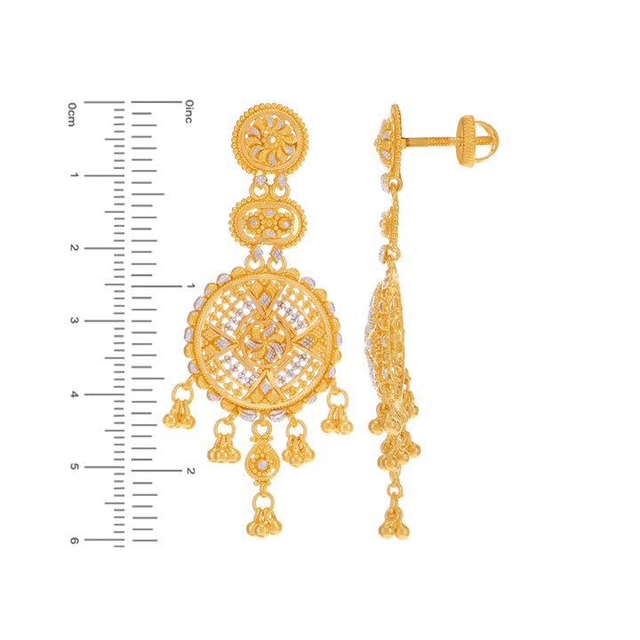 Precious Two tone Necklace Set in 22K Gold