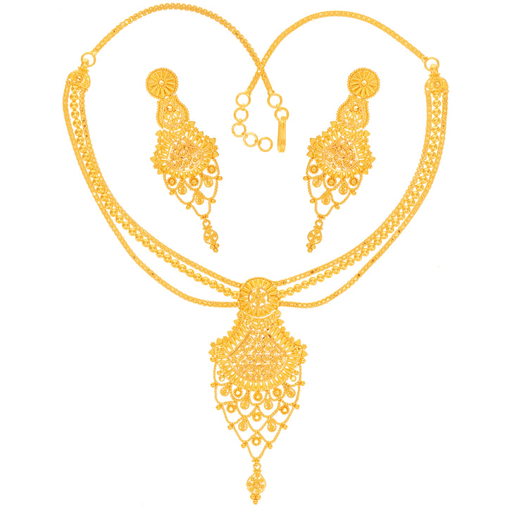 Attractive Necklace Set in 22K Gold