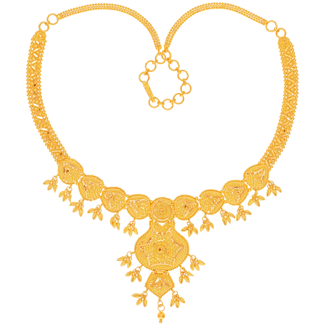 Opulent Necklace Set in 22K Gold