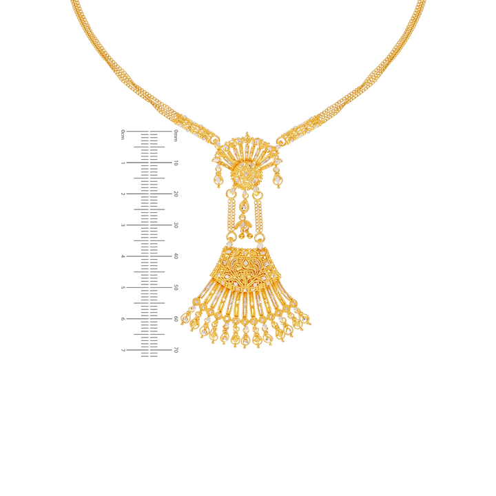 Two-tone Necklace Set in 22K Gold
