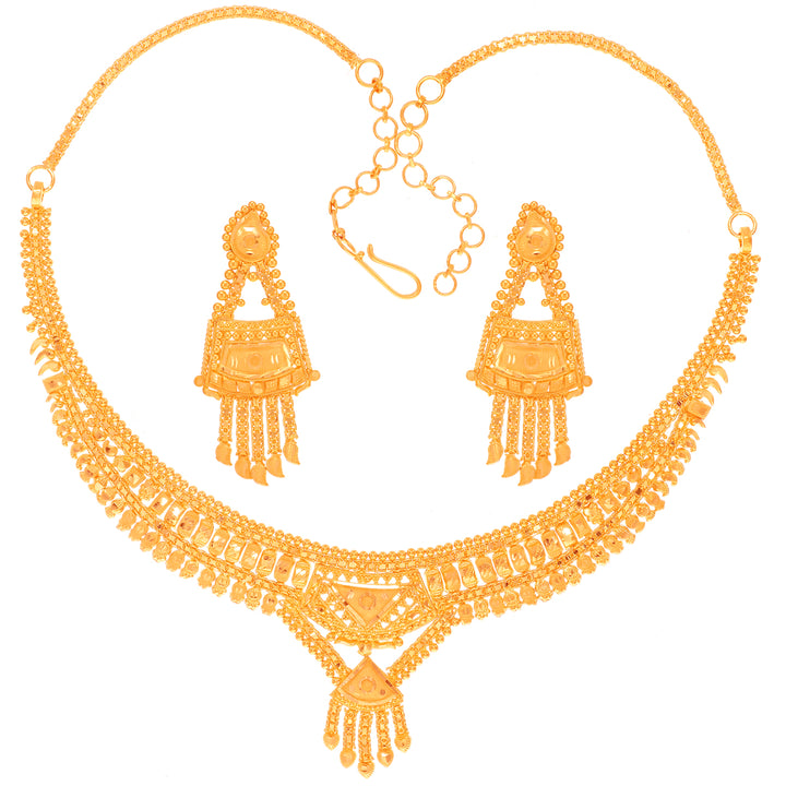 Opulent Necklace Set in 22K Gold
