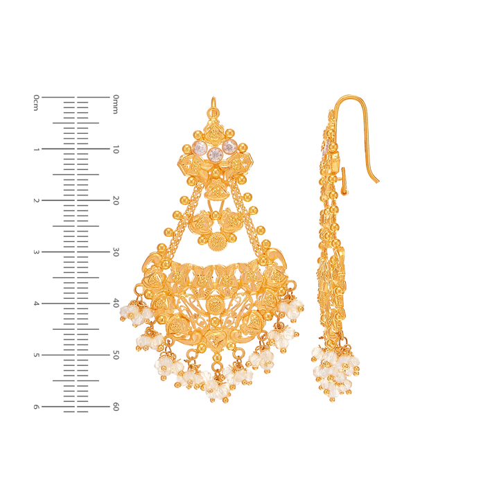 Opulent Necklace Set With Gemstones in 21K Gold