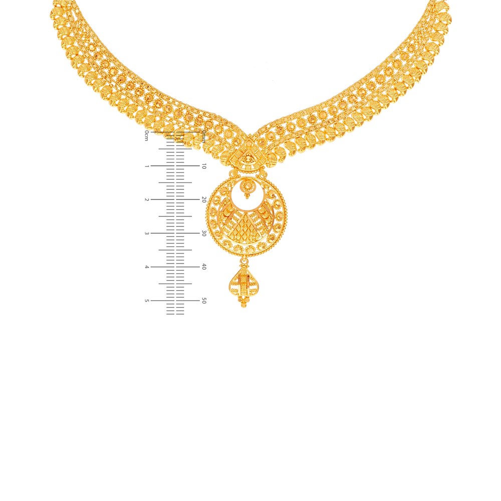 Artistic Necklace in 22K Gold