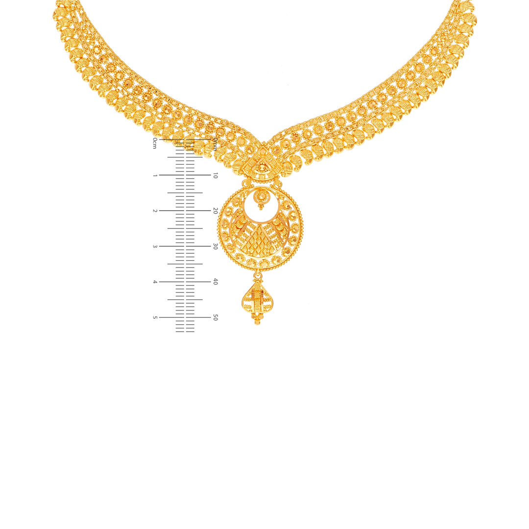 Artistic Necklace in 22K Gold