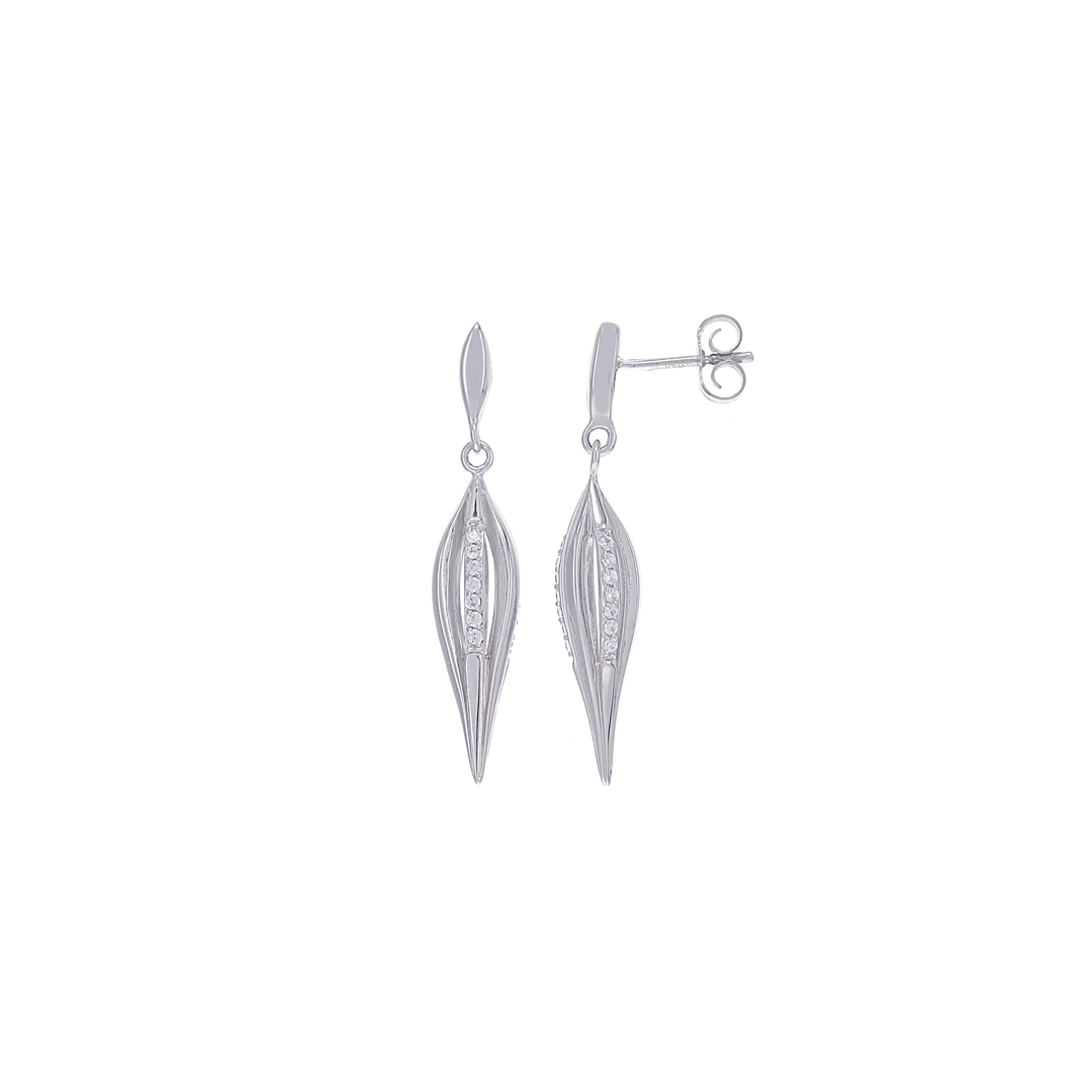 Mesmerizing Necklace Set With CZ in 18K White Gold