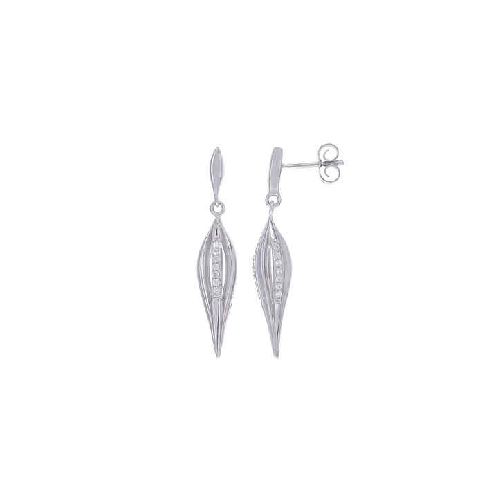 Mesmerizing Necklace Set With CZ in 18K White Gold