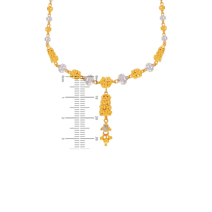 Two-tone Necklace Set in 22K Gold