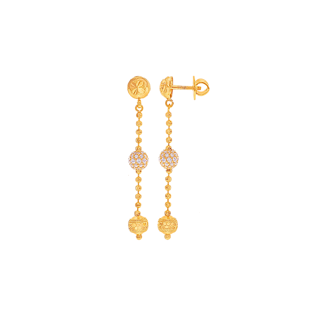 Fascinating Necklace Set With CZ in 22K Gold