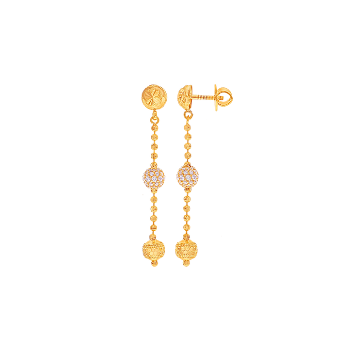 Fascinating Necklace Set With CZ in 22K Gold