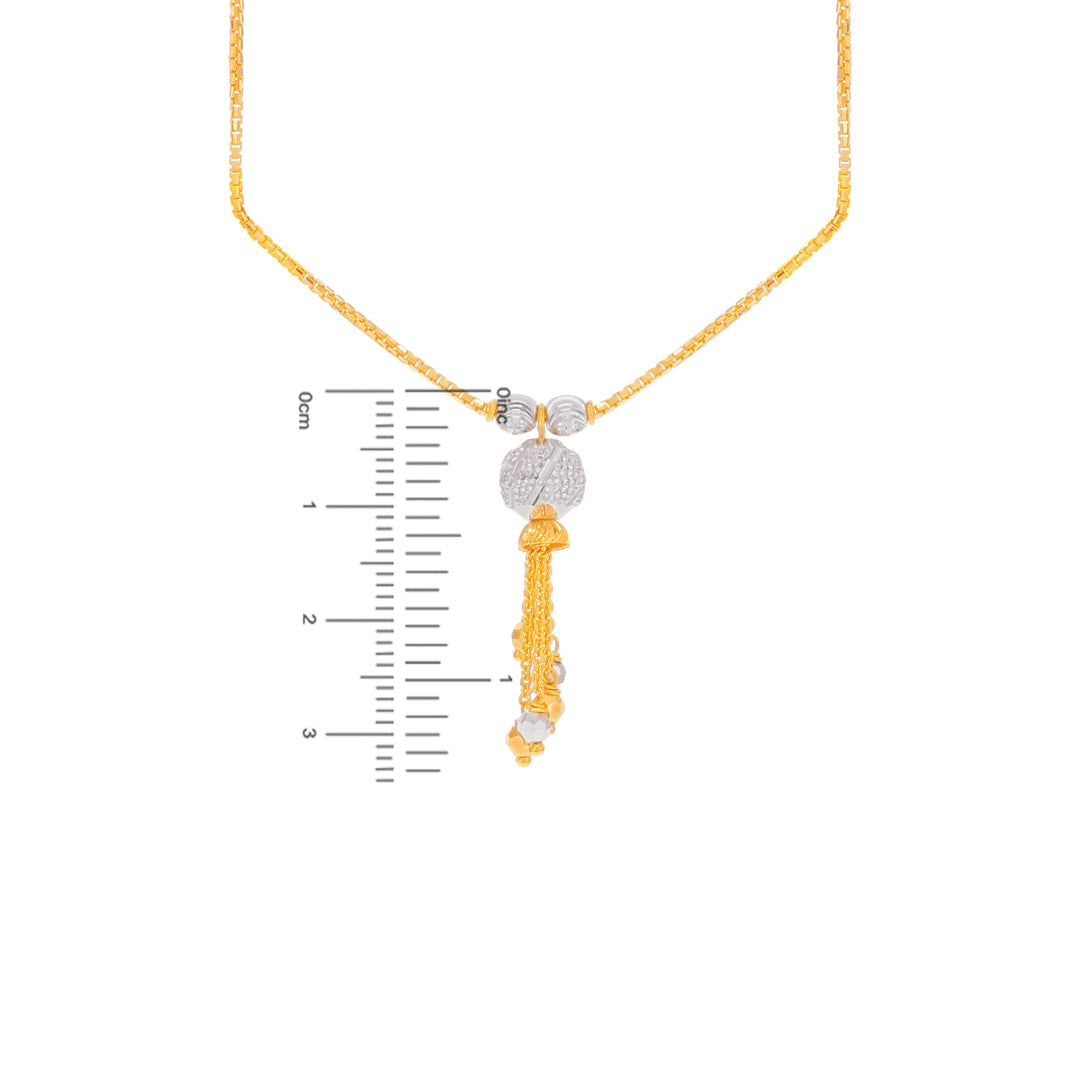 Brilliant Two tone Necklace Set in 22K Gold