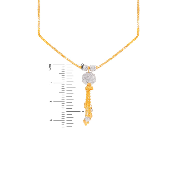 Brilliant Two tone Necklace Set in 22K Gold