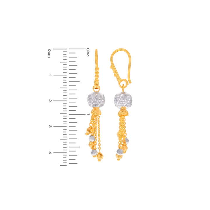 Brilliant Two tone Necklace Set in 22K Gold