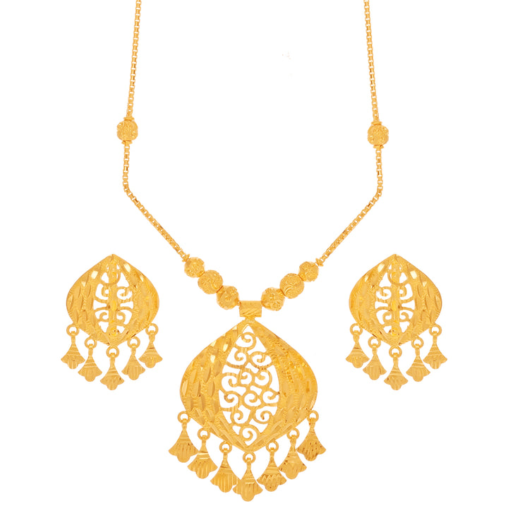 Stunning Necklace Set in 22K Gold