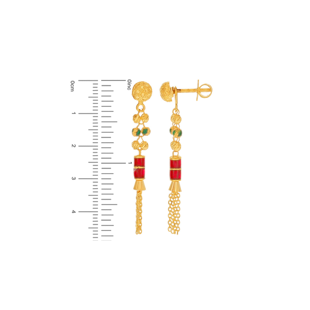 Alluring Minakari Necklace Set in 22K Gold