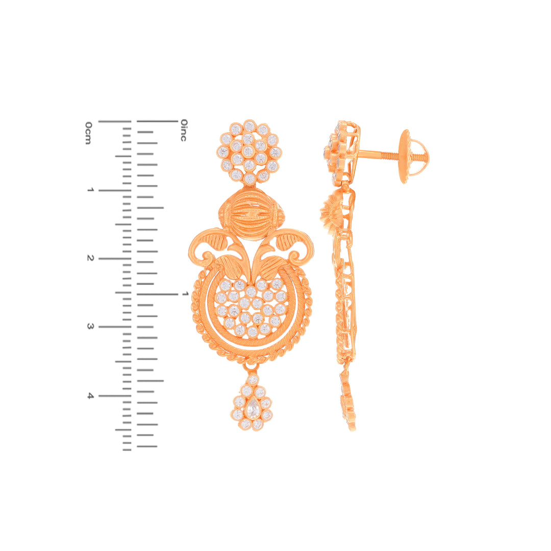 Endearing Antique Choker Set With White Polki in 22K Rose Gold