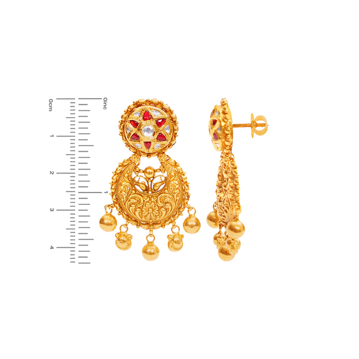 Exquisite Antique Choker Set With Kundan & Gemstones in 22KGold