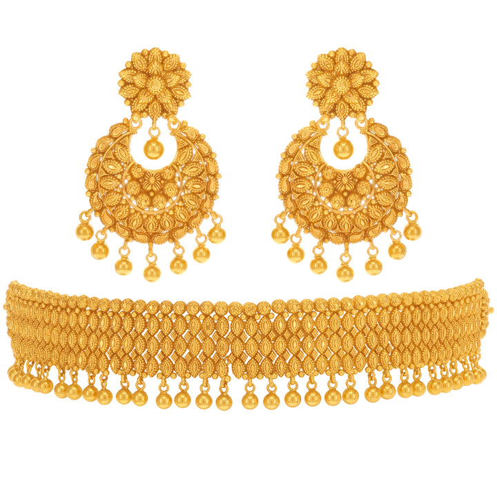 Precious Antique  Choker Set in 22K Gold