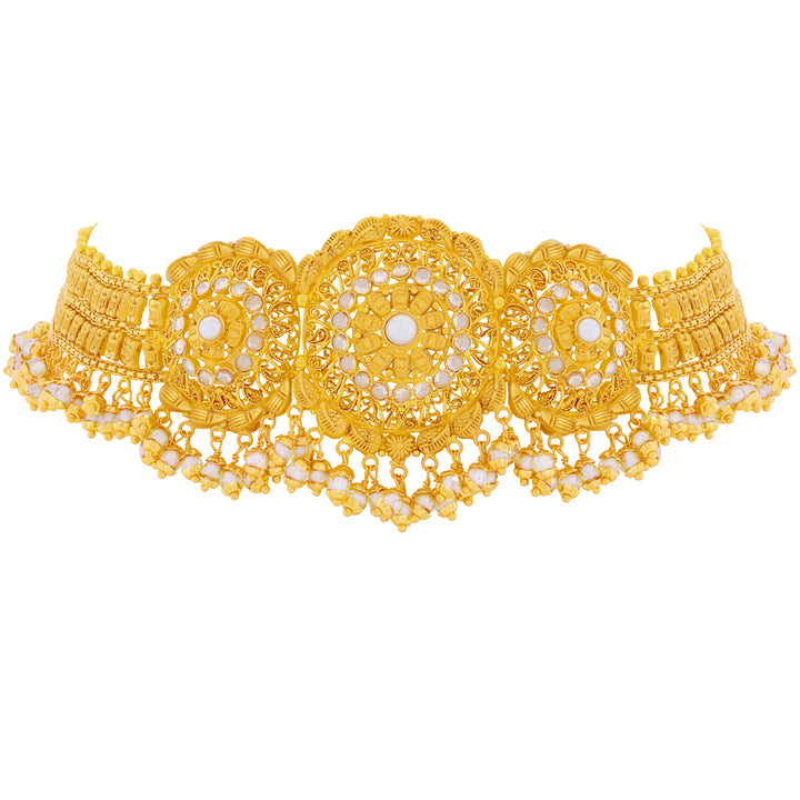 Precious Antique Choker Set With Gemstones in 22K Gold