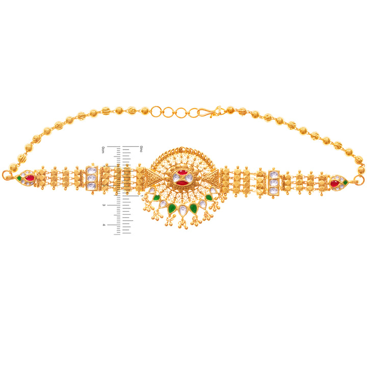 Brilliant Antique Choker Set With Kundan & Gemstones in 22K Gold