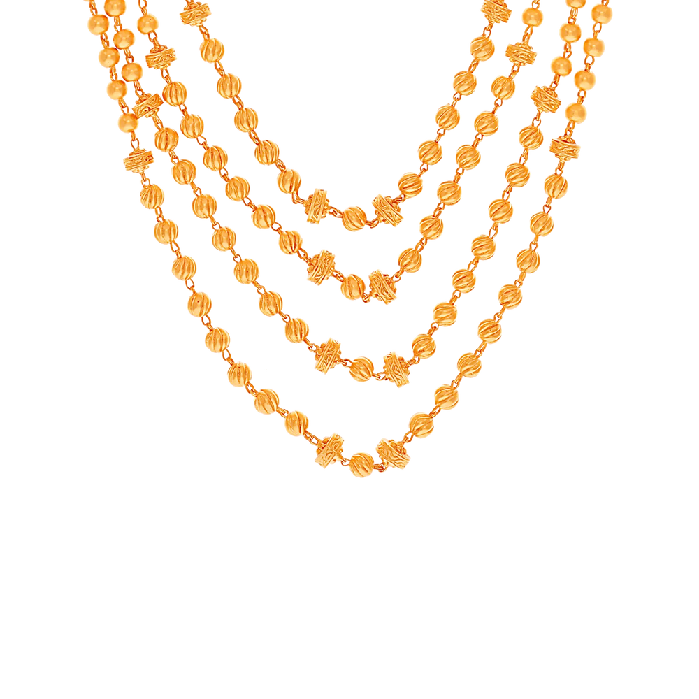 Detailed Antique Minakari Patta Haaram With Kundan in 22K Gold