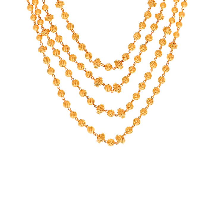 Detailed Antique Minakari Patta Haaram With Kundan in 22K Gold