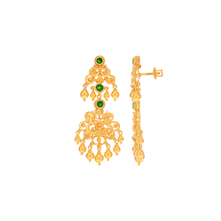 Intriguing Antique Necklace With Gemstones in 22K Gold