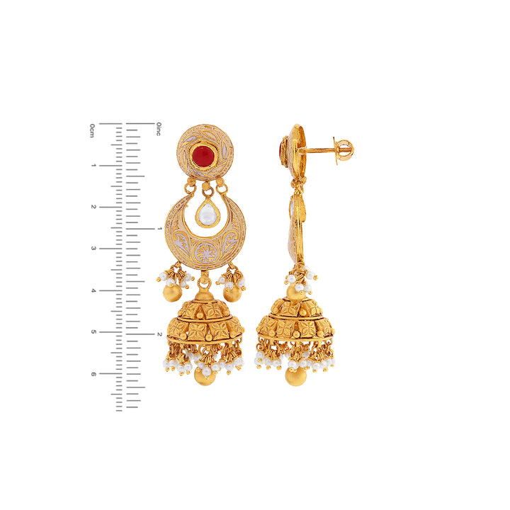 Antique Choker Set with Minakari & Kundan Gesmtones in 22K Gold