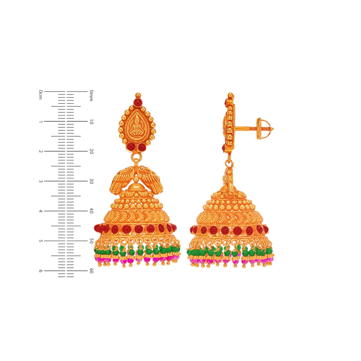 Precious Antique Laxmi Patta Haaram With Gemstones in 22K Gold